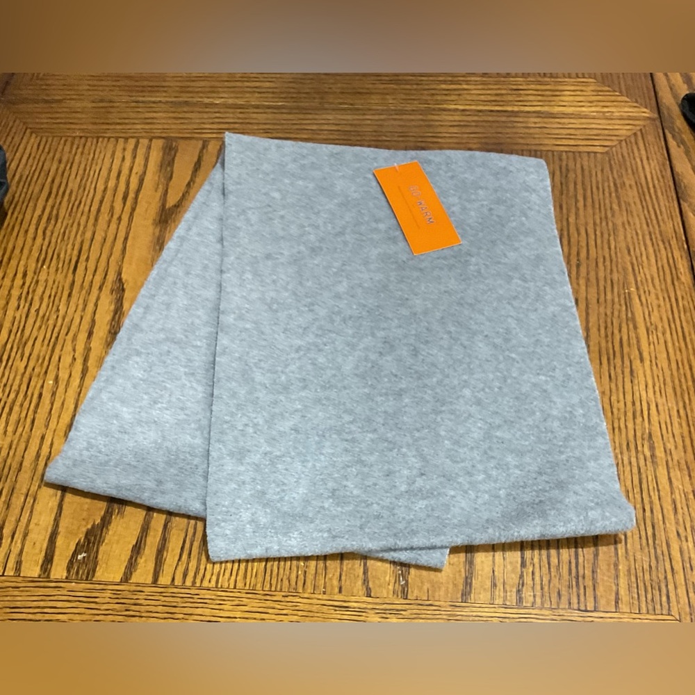 Super soft warm circular gray scarf